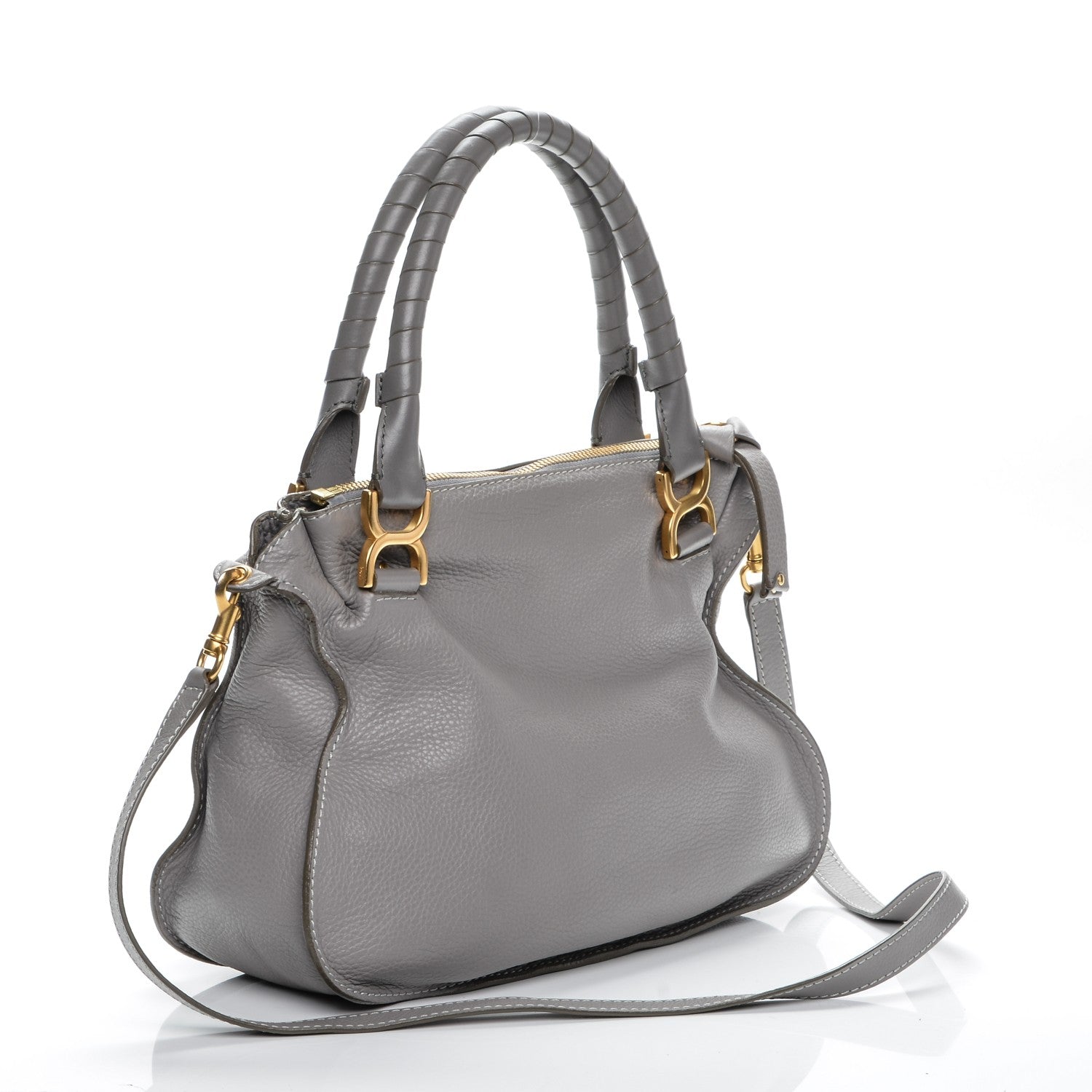 Chloe Calfskin Medium Marcie Satchel Cashmere Grey 3 of 7