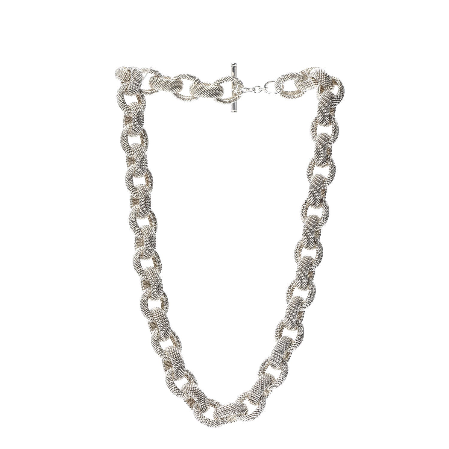 Tiffany Sterling Silver Somerset Mesh Link Necklace 3 of 4