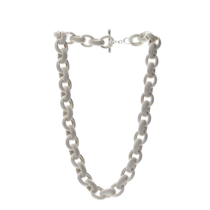 Tiffany Sterling Silver Somerset Mesh Link Necklace 3 of 4