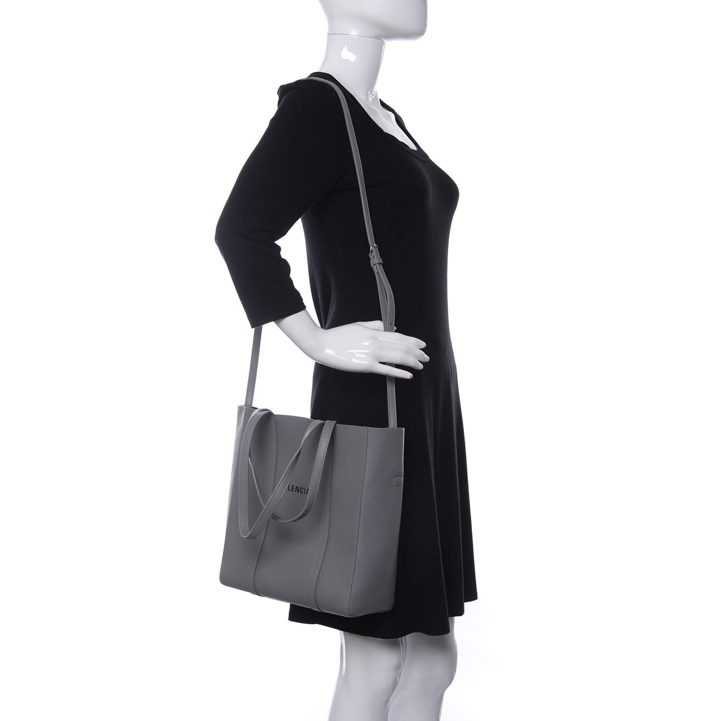 Calfskin XS Everyday Tote Balenciaga Grey Black