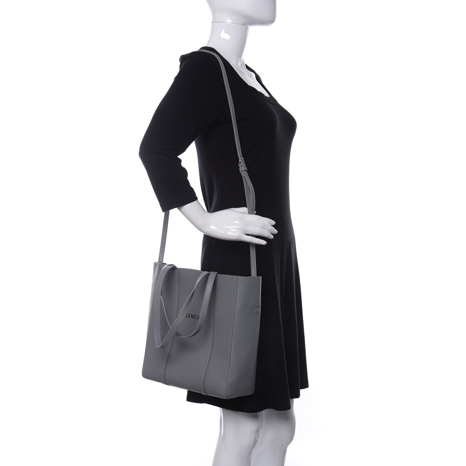 Balenciaga Calfskin XS Everyday Tote Balenciaga Grey Black 2 of 9