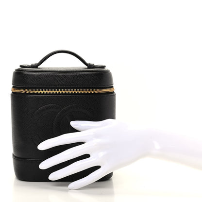 Chanel Caviar Cosmetic Vanity Bag Black 2 of 10