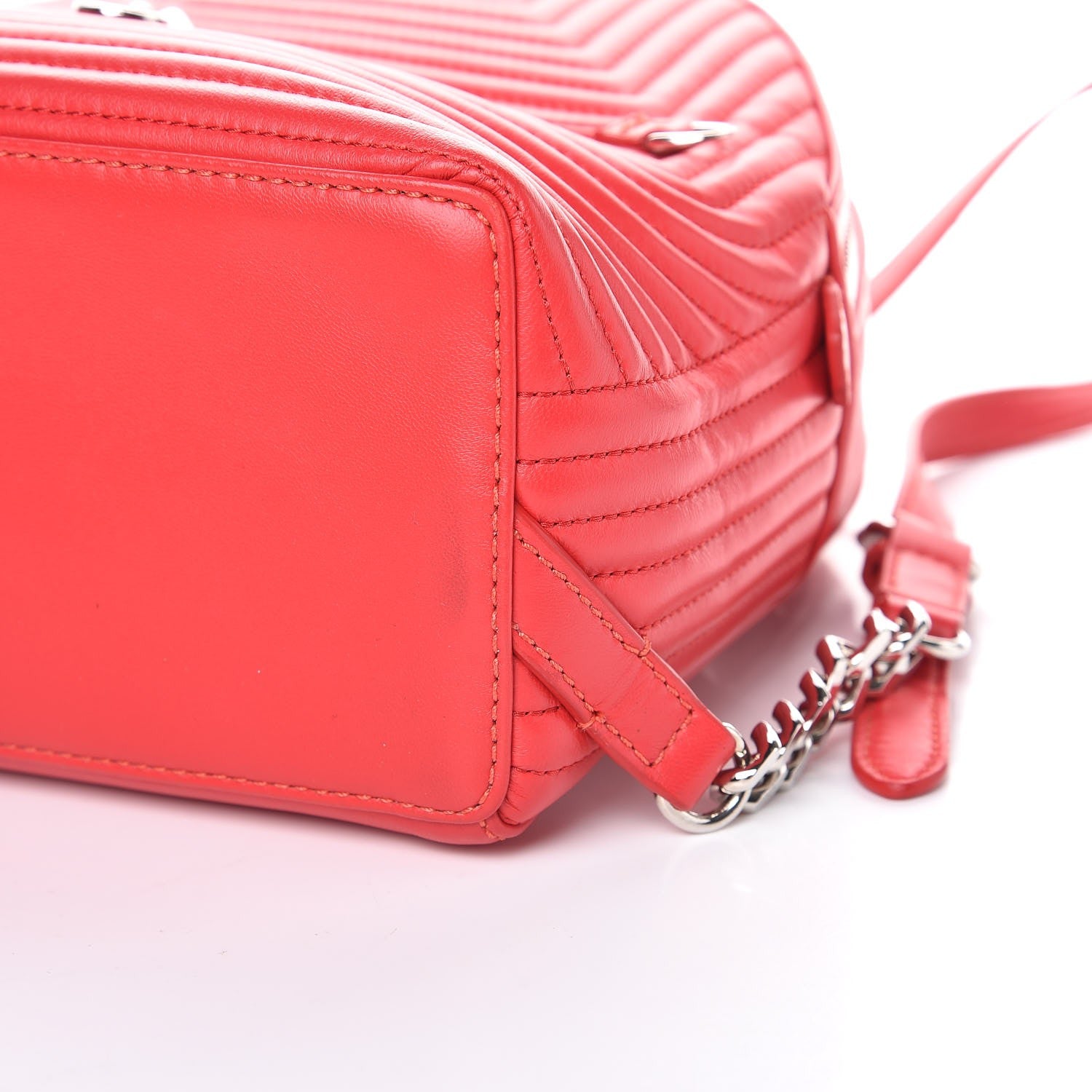 Fendi Shiny Nappa Trapuntata Mini Backpack Papavero 10 of 10