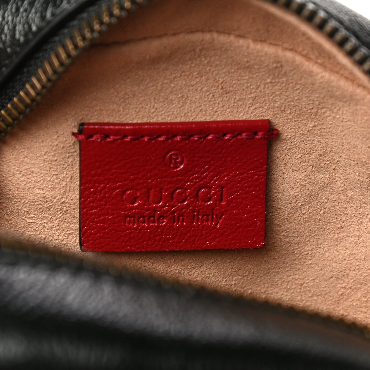Gucci Vintage Effect Calfskin Matelasse Diagonal Mini Torchon GG Marmont Round Shoulder Bag Black Romantic Cherry 6 of 11