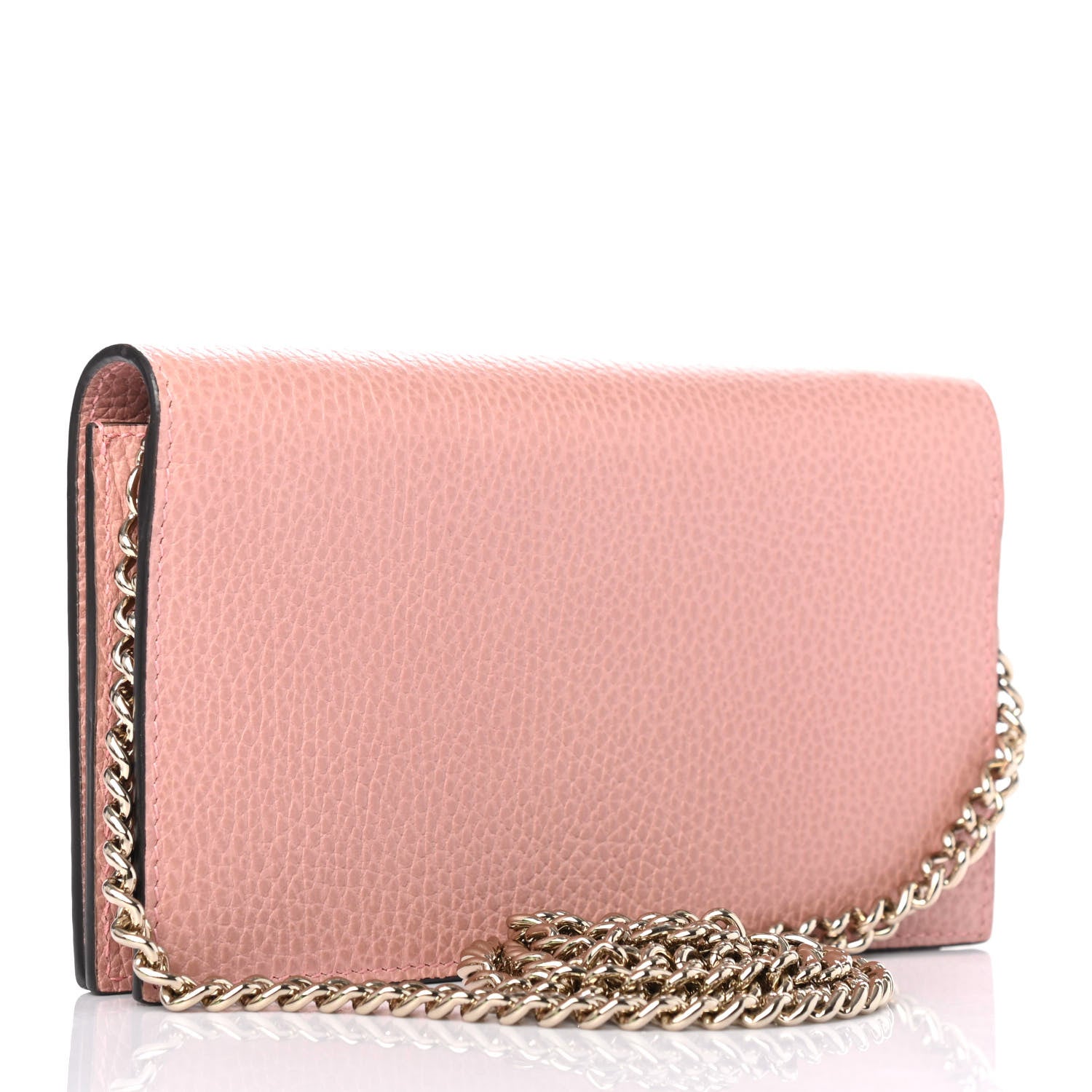 Gucci Dollar Calfskin Medium Betty Chain Wallet Soft Pink 2 of 4