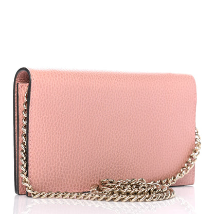 Gucci Dollar Calfskin Medium Betty Chain Wallet Soft Pink 2 of 4