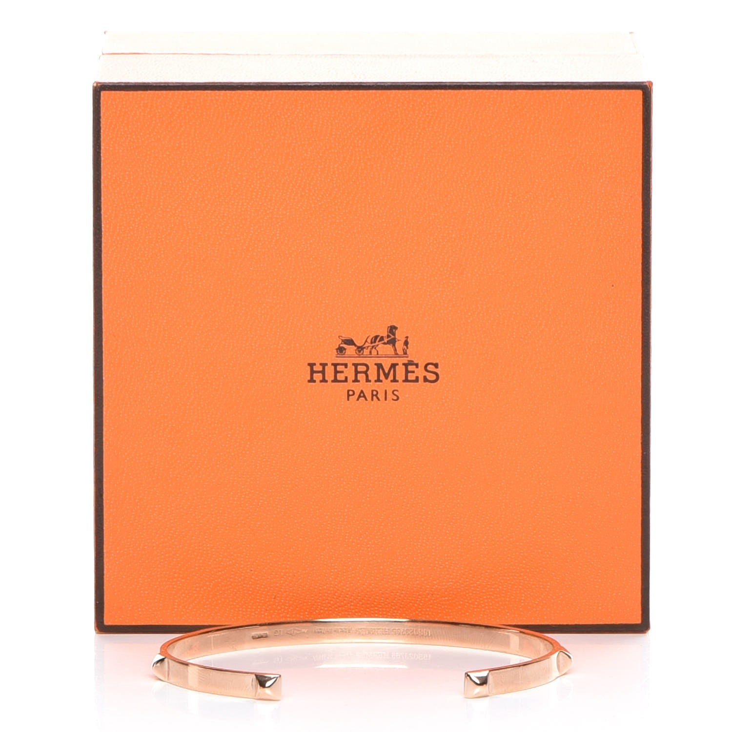 Hermes 18K Rose Gold Mini Clous Bracelet LG 6 of 6