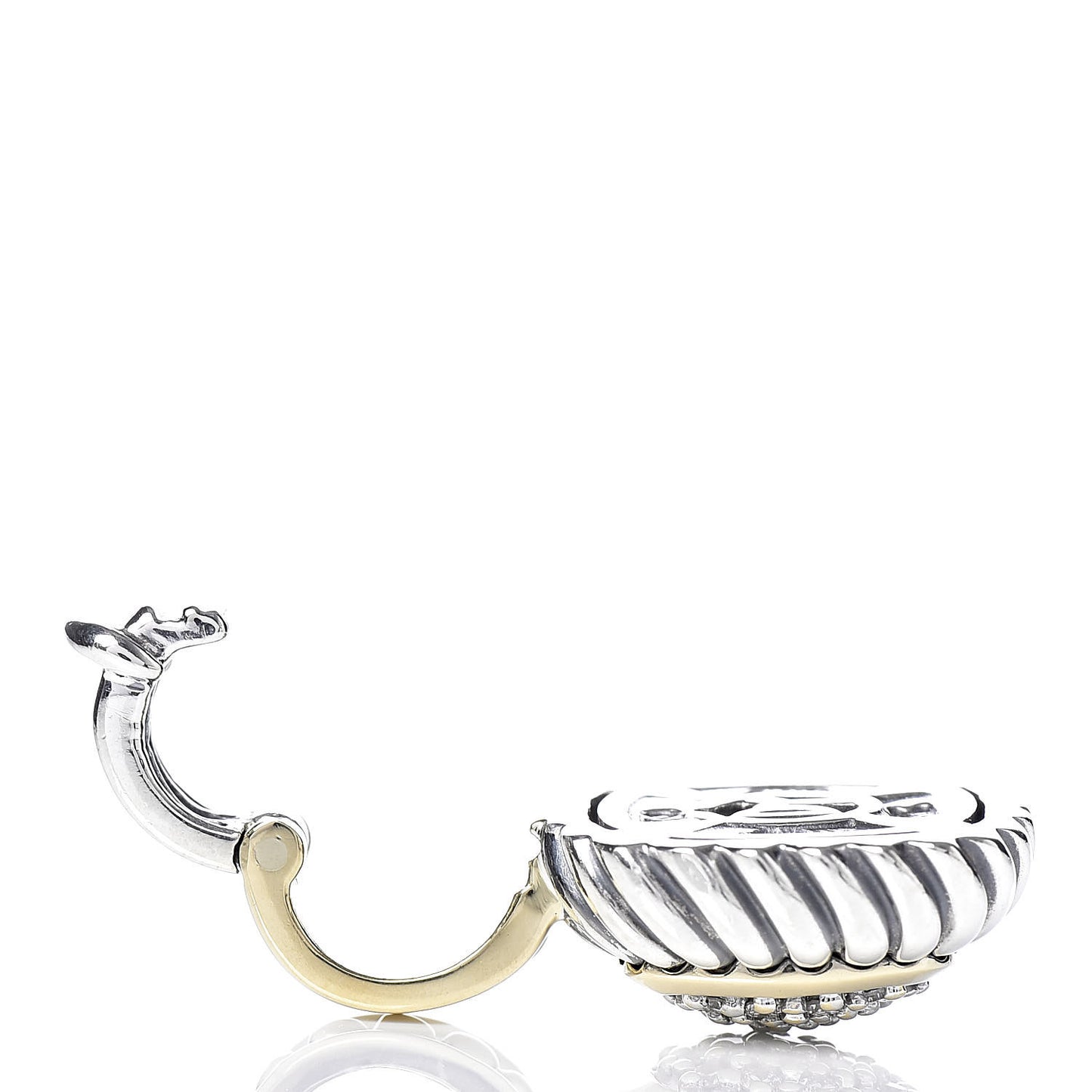 Sterling Silver 18K Yellow Gold Diamond Albion Enhancer Pendant