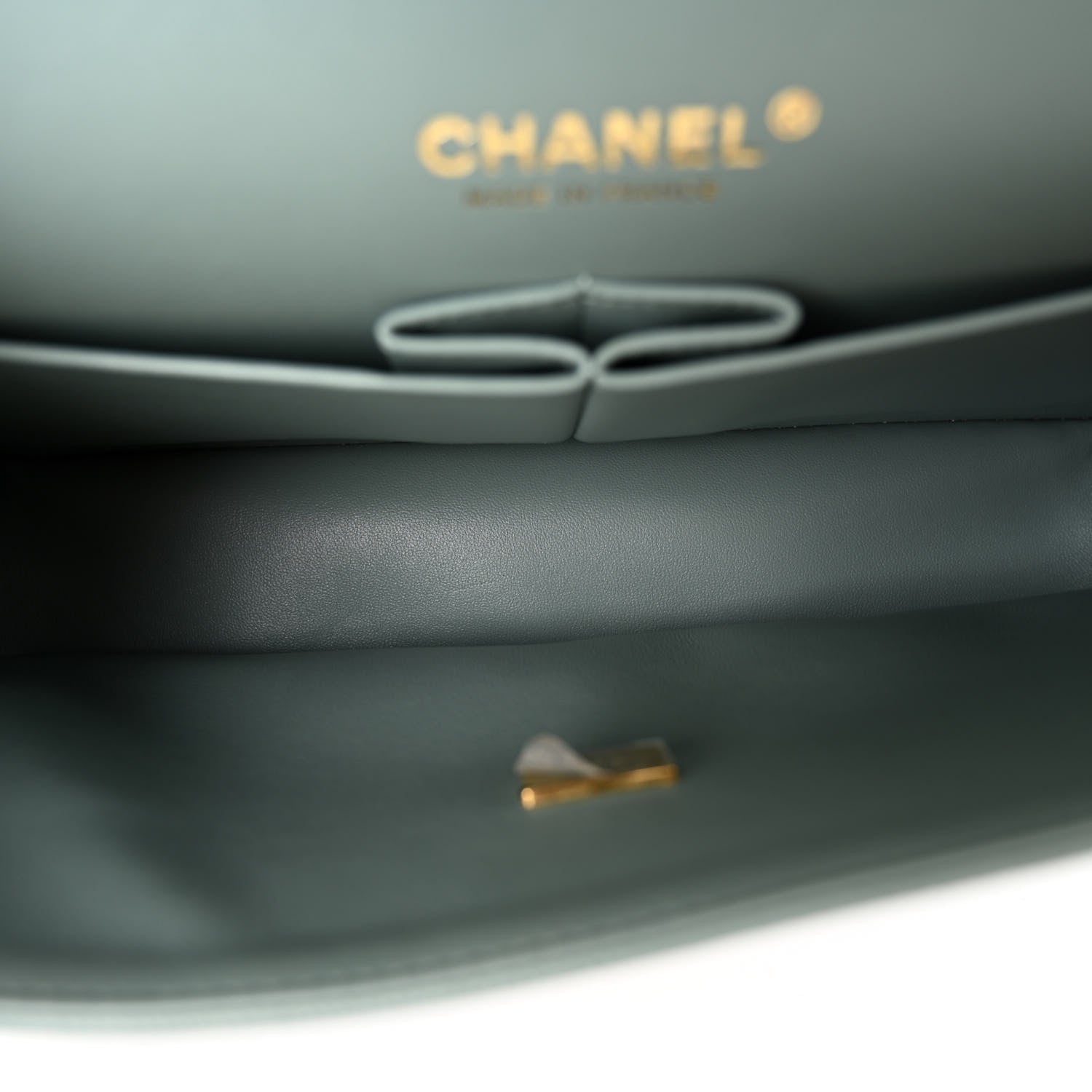 Chanel Caviar Quilted Medium Double Flap Dark Green 5 of 11