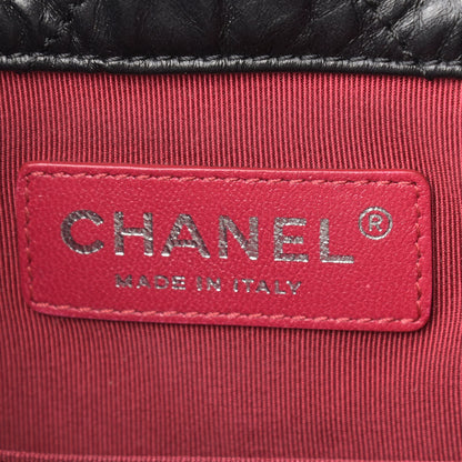Chanel Aged Calfskin Chevron Quilted Small Gabrielle Backpack Black 6 of 12