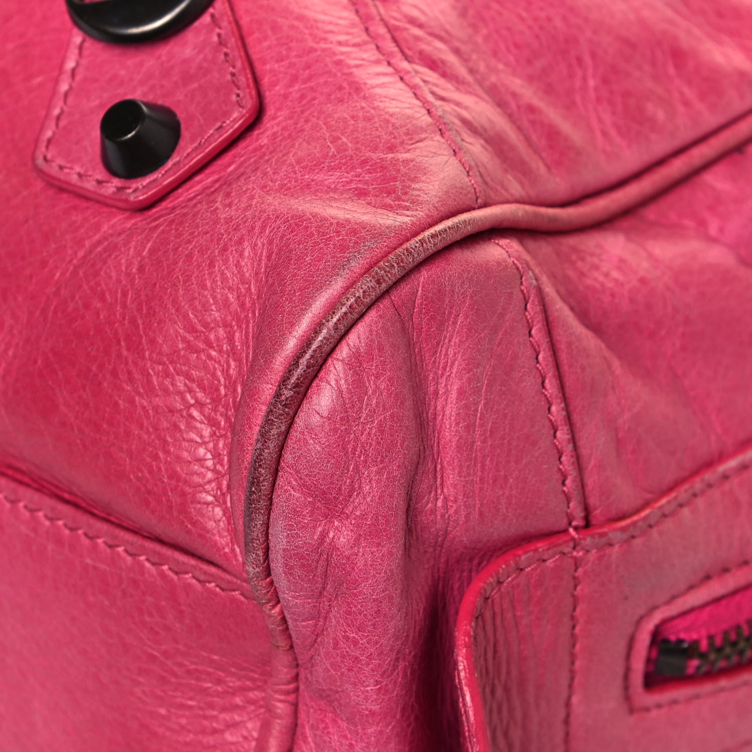 Balenciaga Agneau Classic Hardware Day Hobo Rose Hortensia 10 of 22