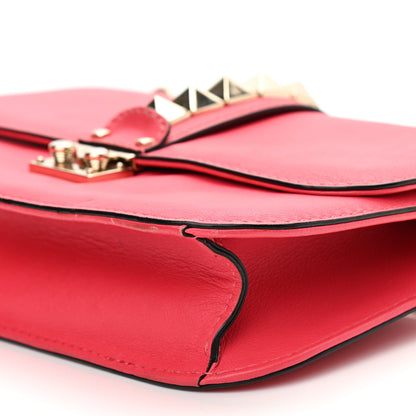 Valentino Garavani Vitello Medium Glam Lock Rockstud Flap Deep Rose 8 of 12