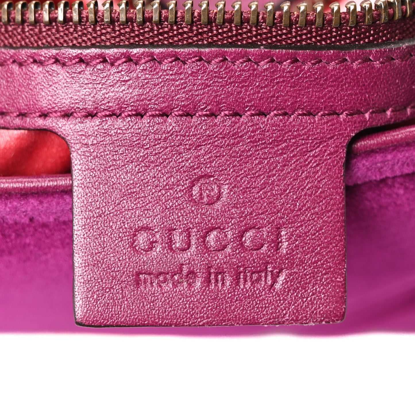 Velvet Matelasse Small GG Marmont Shoulder Bag Fuchsia Violet Cyclamen