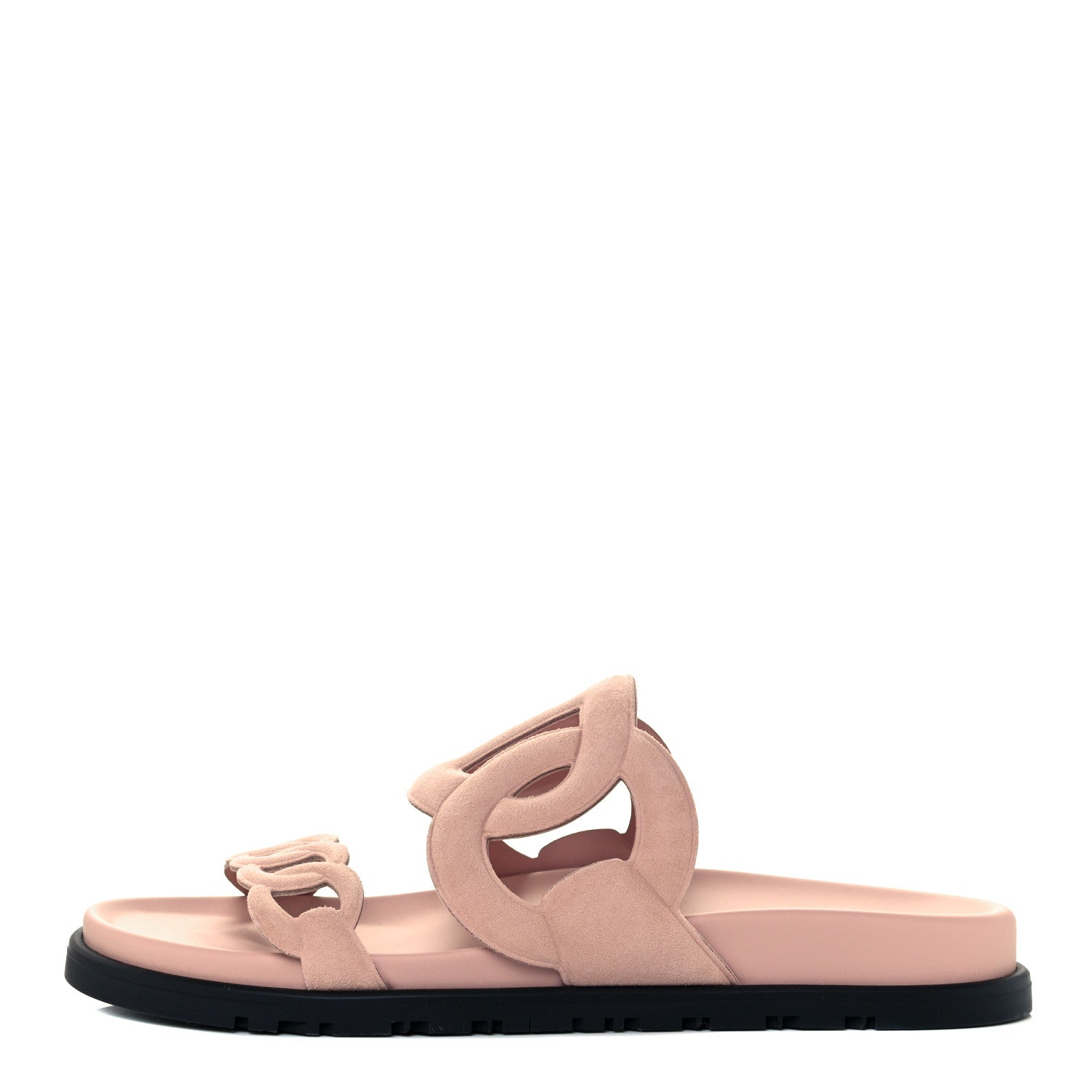 Hermes Suede Goatskin Extra Sandals 37 Rose Opaline 1 of 10