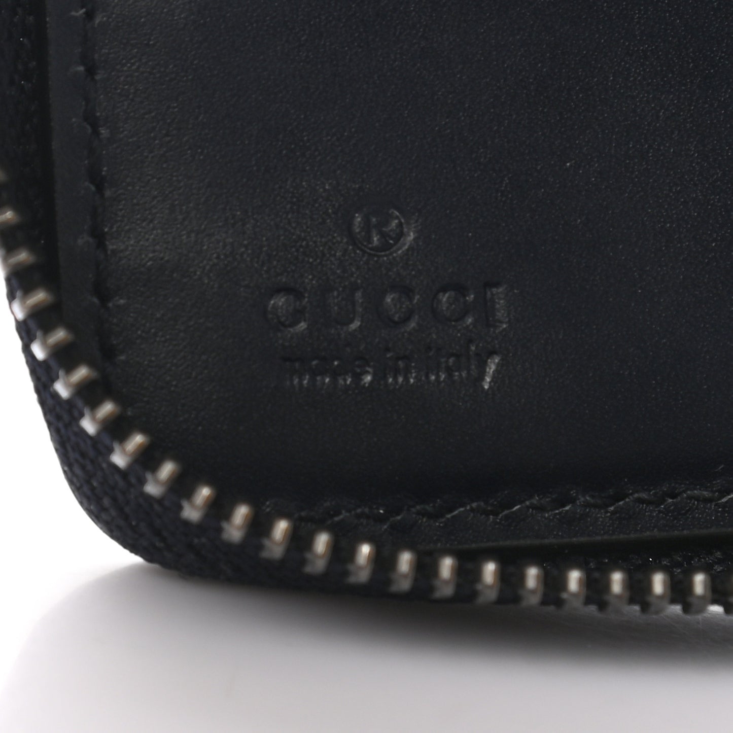 Guccissima Signature Zip Around Organizer Wallet Blue