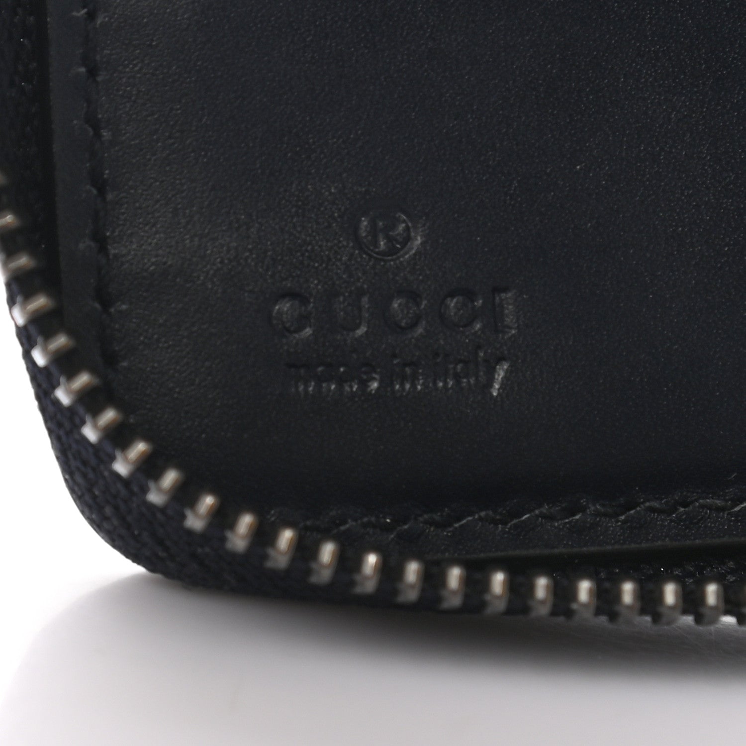 Gucci Guccissima Signature Zip Around Organizer Wallet Blue 6 of 7