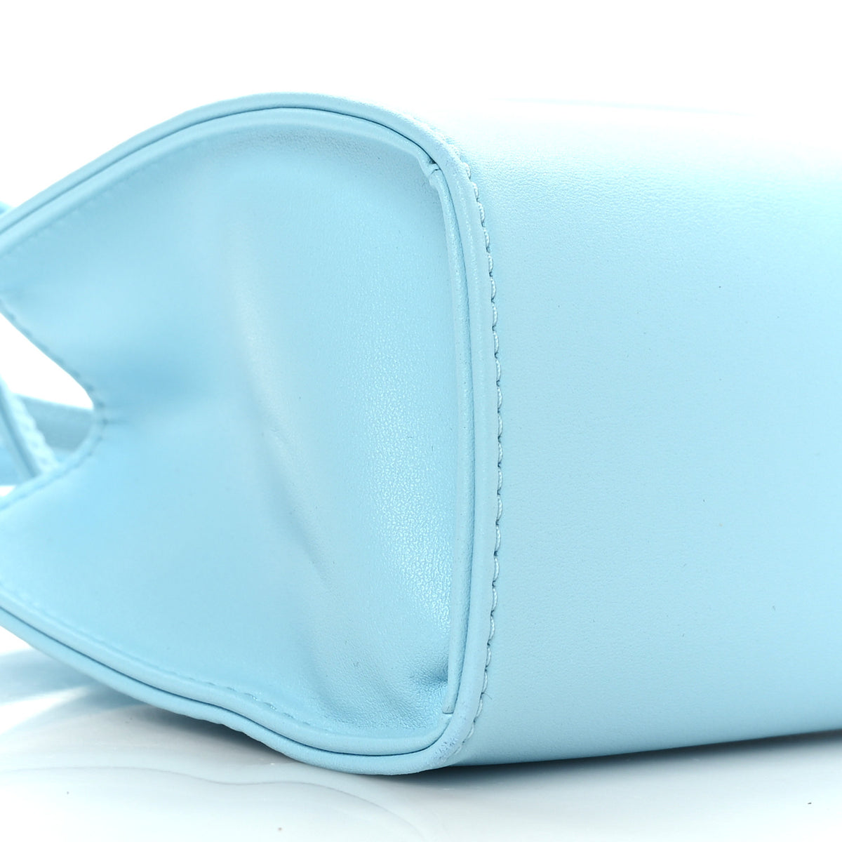 Vegan Leather Small Shopping Bag Pool Blue