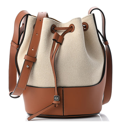 Loewe Canvas Calfskin Balloon Bucket Bag Ecru Tan 1 of 6