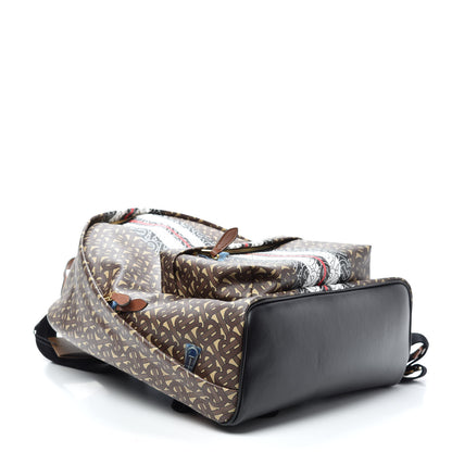Burberry E-Canvas Monogram Stripe Backpack Bridle Brown 4 of 9
