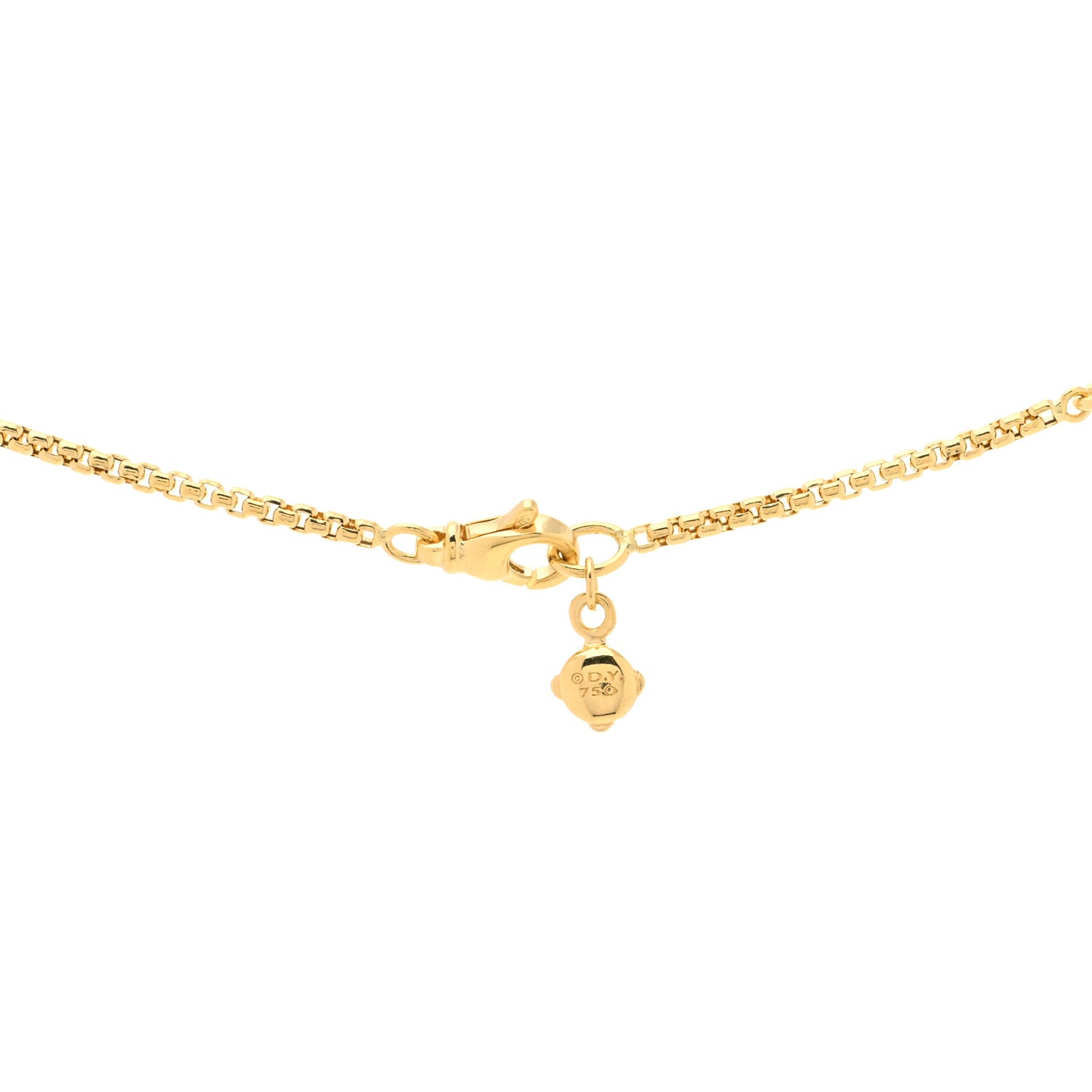 18K Yellow Gold 1.7mm Box Chain Necklace 20"