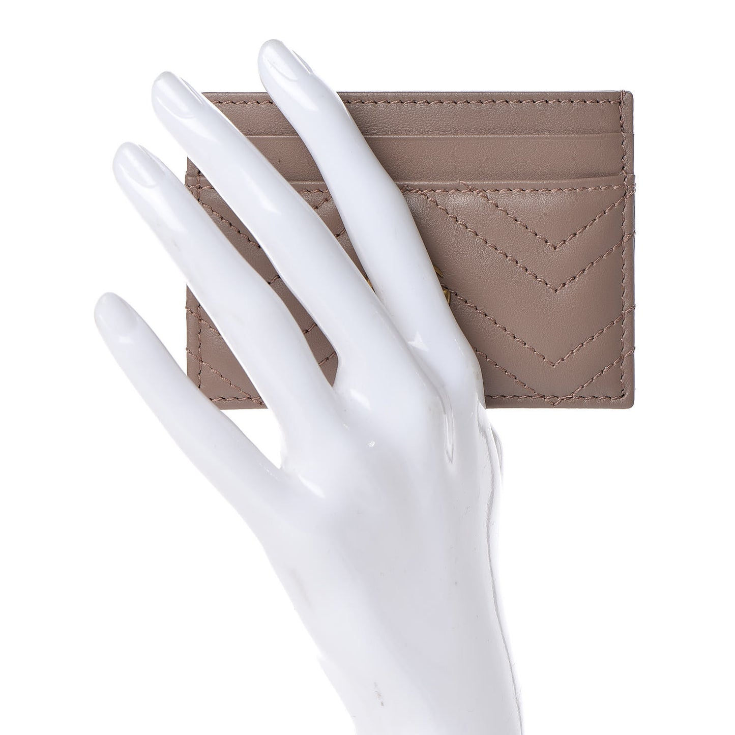Calfskin Matelasse GG Marmont Card Holder Porcelain Rose