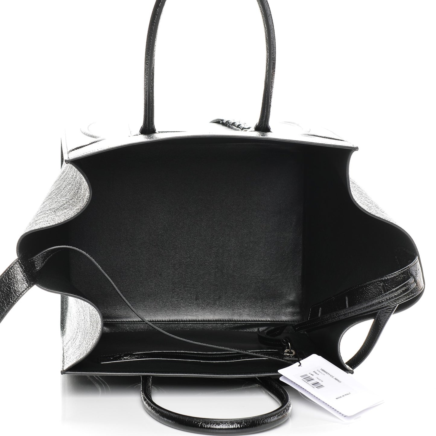 Shiny Goatskin Medium Phantom Luggage Black