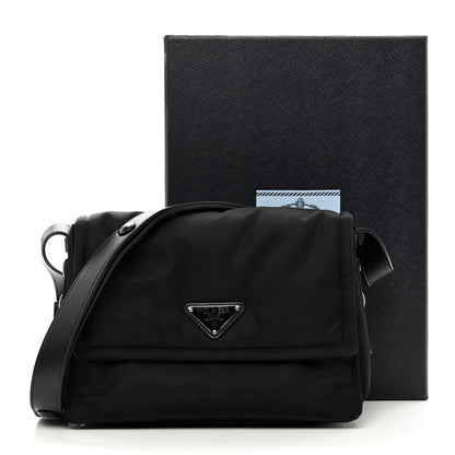 Prada Re-Nylon Vitello Padded Small Flap Shoulder Bag Black 11 of 11