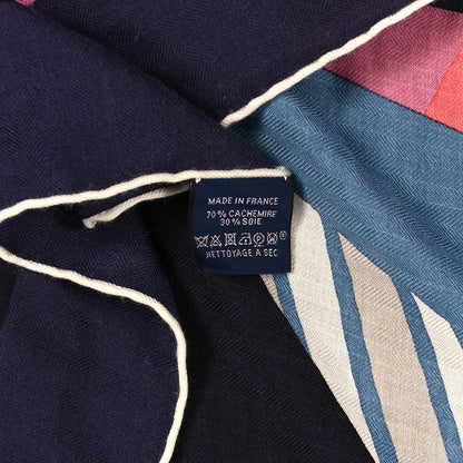 Hermes Cashmere Silk La Selle Imaginaire Shawl 140 3 of 3