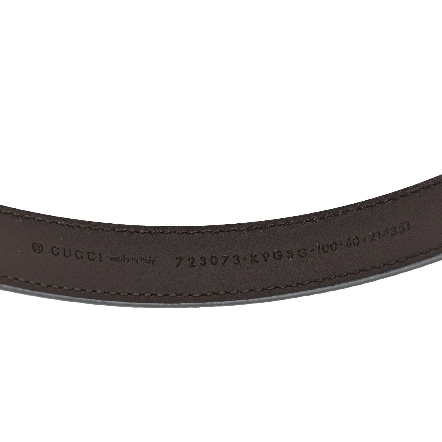 Gucci GG Supreme Monogram Textured Dollar Calfskin Blondie 30mm Belt 100 40 Beige Ebony New Acero 3 of 4