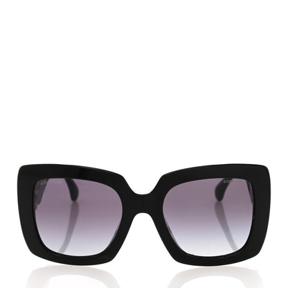 Chanel Acetate Calfskin Square Sunglasses 5474-Q-A Black White 2 of 8