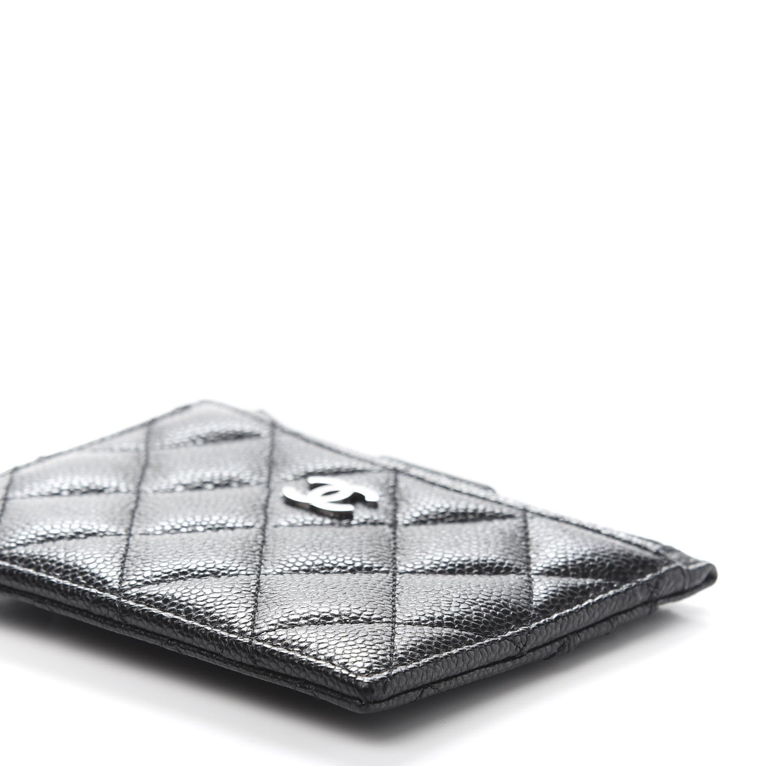 Chanel Caviar Quilted CC Zip Card Holder Black 9 of 10
