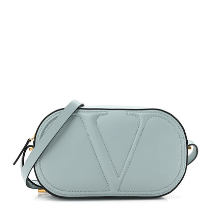 Valentino Garavani Vitello Small Logo Go Crossbody Bag Blue 1 of 9