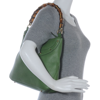 Gucci Leather Anita Bamboo Top Handle Bag Green 2 of 7