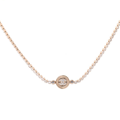 Chanel Crystal CC Chain Short Necklace Gold 3 of 6