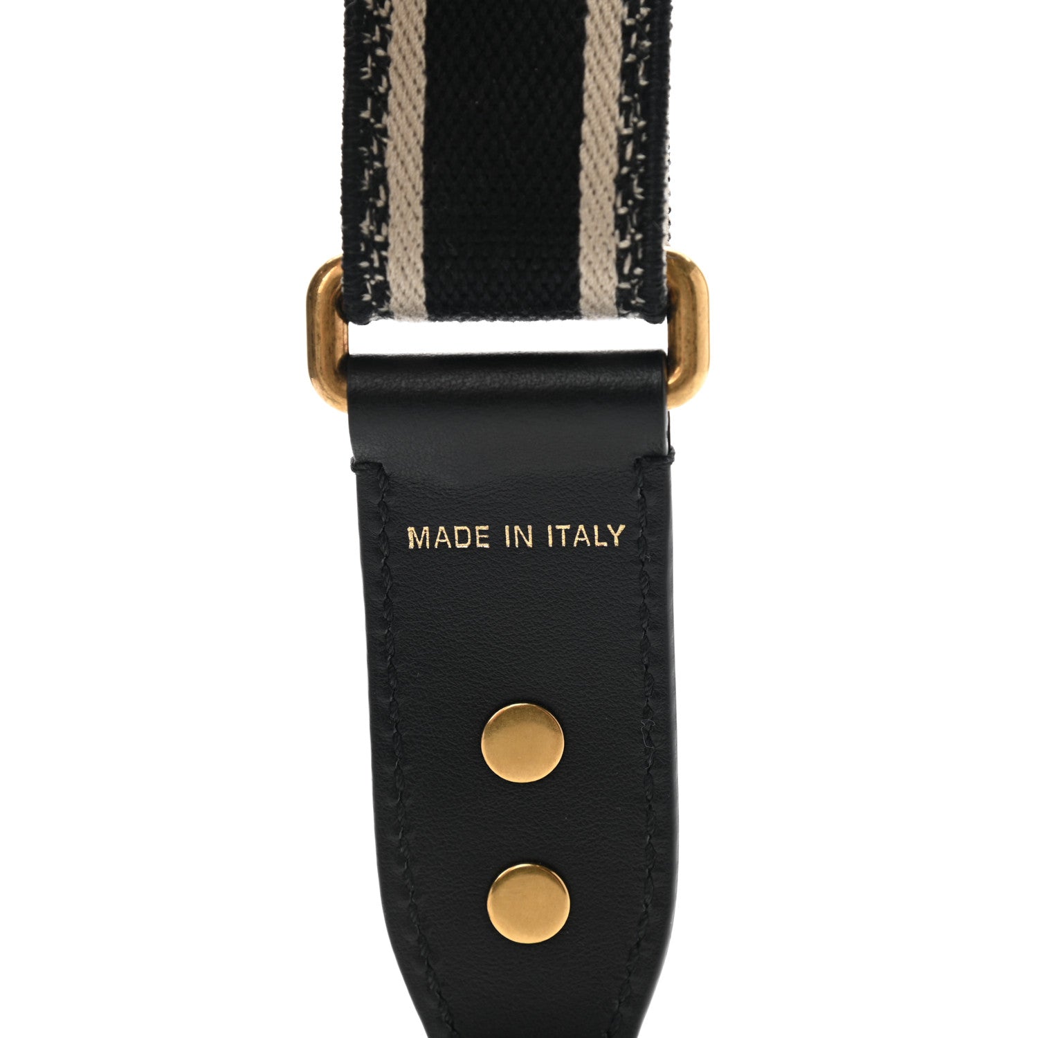 Christian Dior Canvas Embroidered Shoulder Strap Black 4 of 5