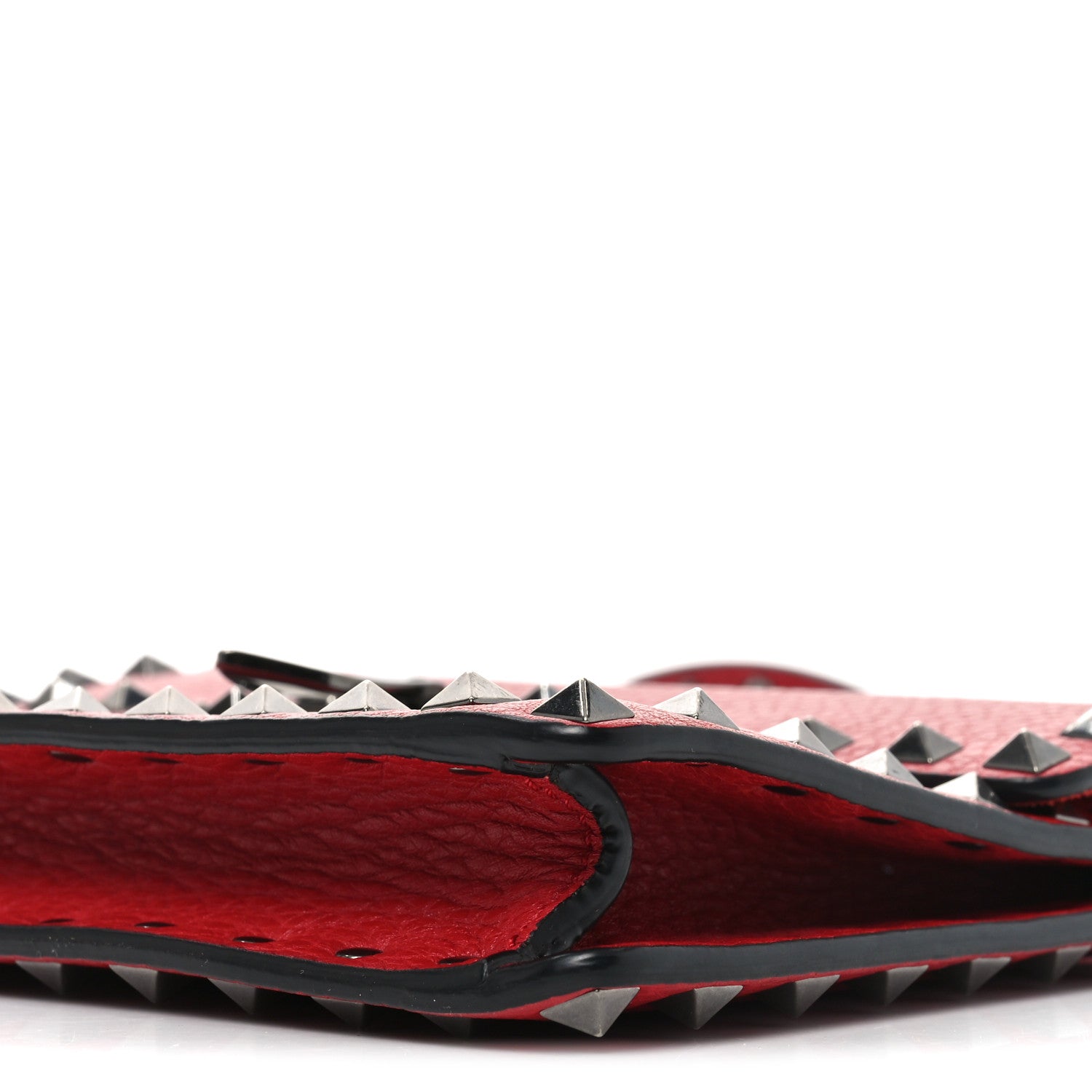 Valentino Garavani Pebbled Calfskin Medium Rockstud Flip Lock Crossbody Bag Red 9 of 9