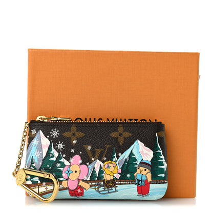 Louis Vuitton Monogram 2023 Christmas Animation Alpine Key Pouch Pink 9 of 9