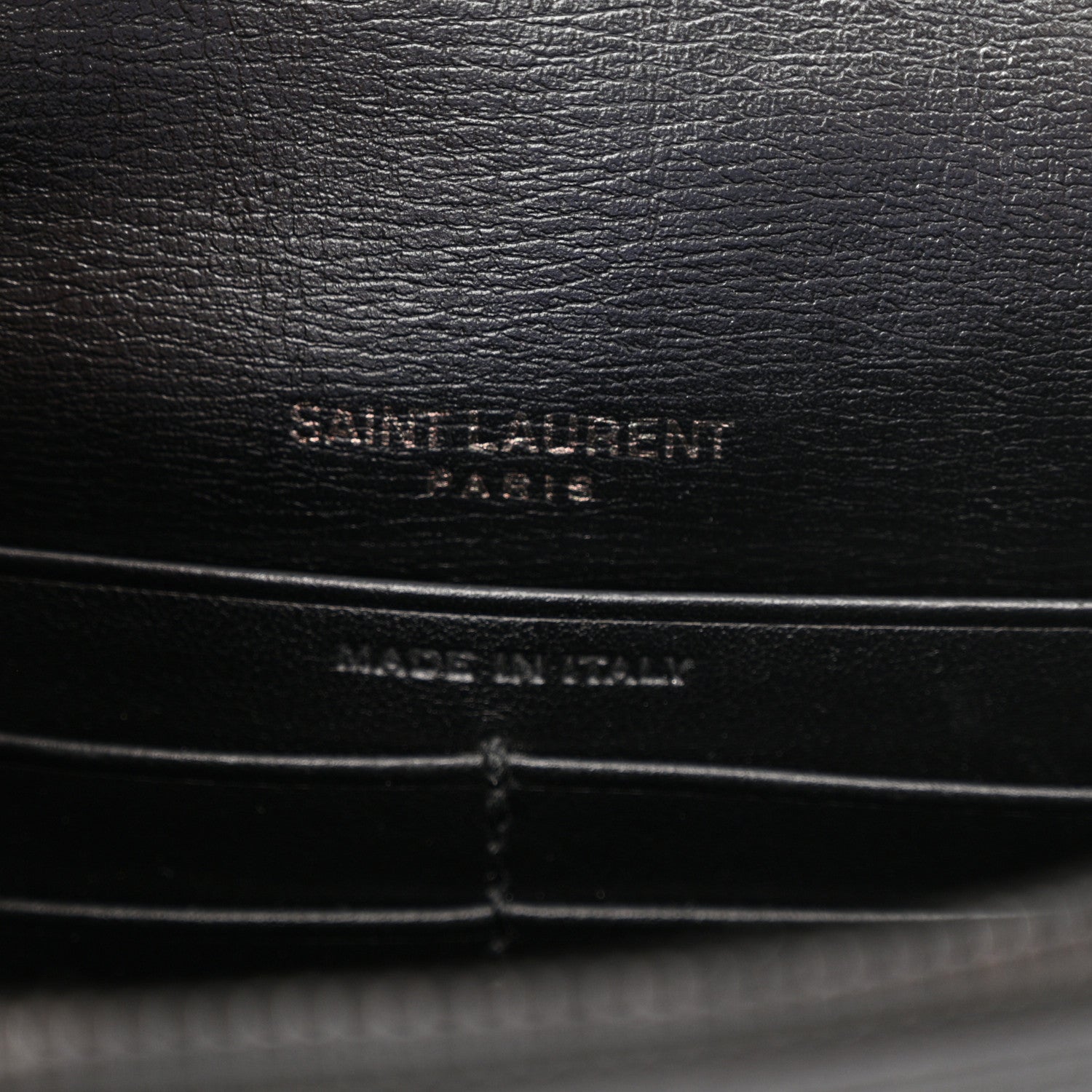 Saint Laurent Calfskin Monogram Sunset Top Handle Chain Wallet Black 6 of 12