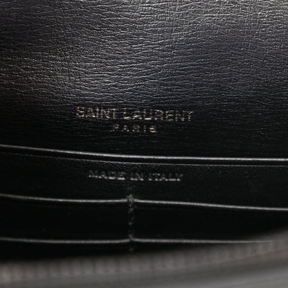 Saint Laurent Calfskin Monogram Sunset Top Handle Chain Wallet Black 6 of 12