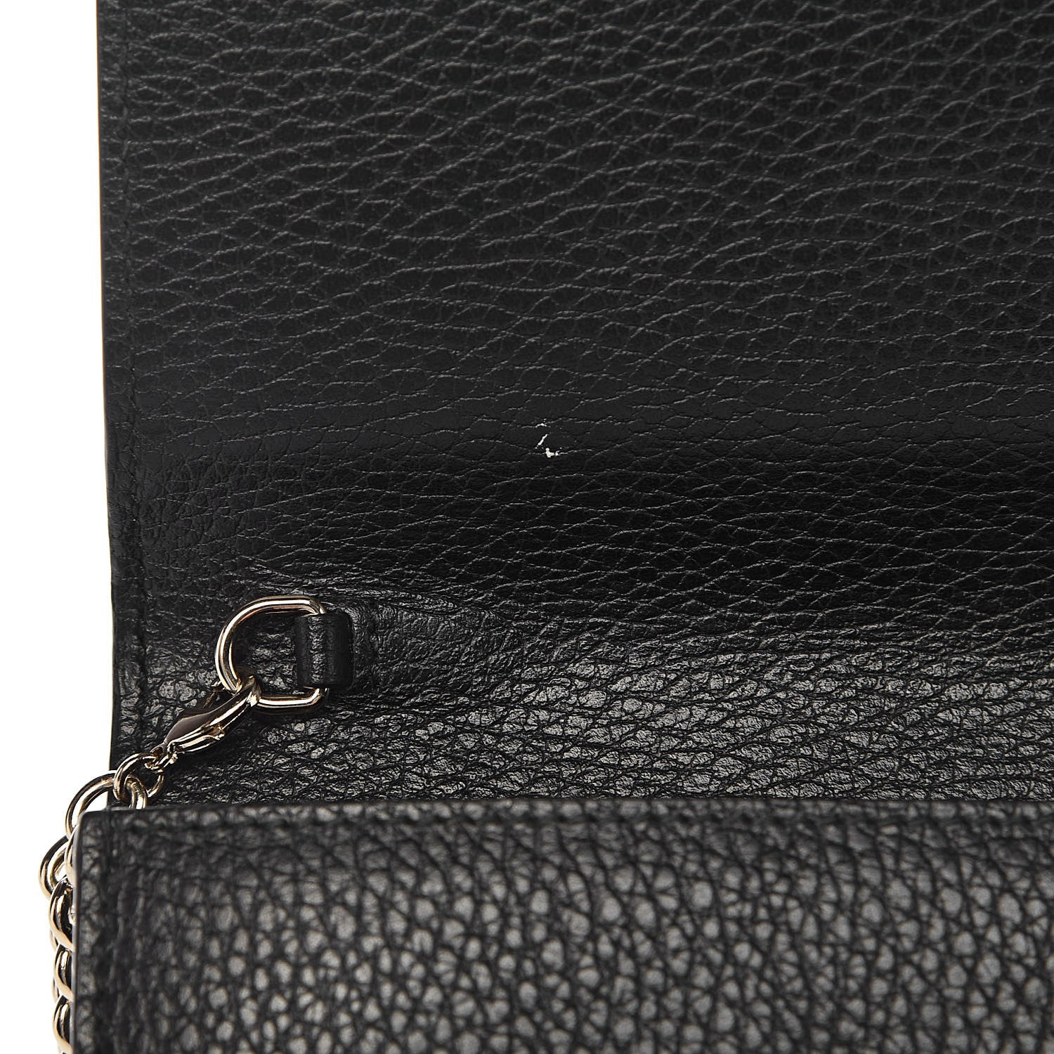 Gucci Dollar Calfskin Medium Betty Chain Wallet Black 7 of 12