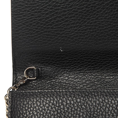Gucci Dollar Calfskin Medium Betty Chain Wallet Black 7 of 12