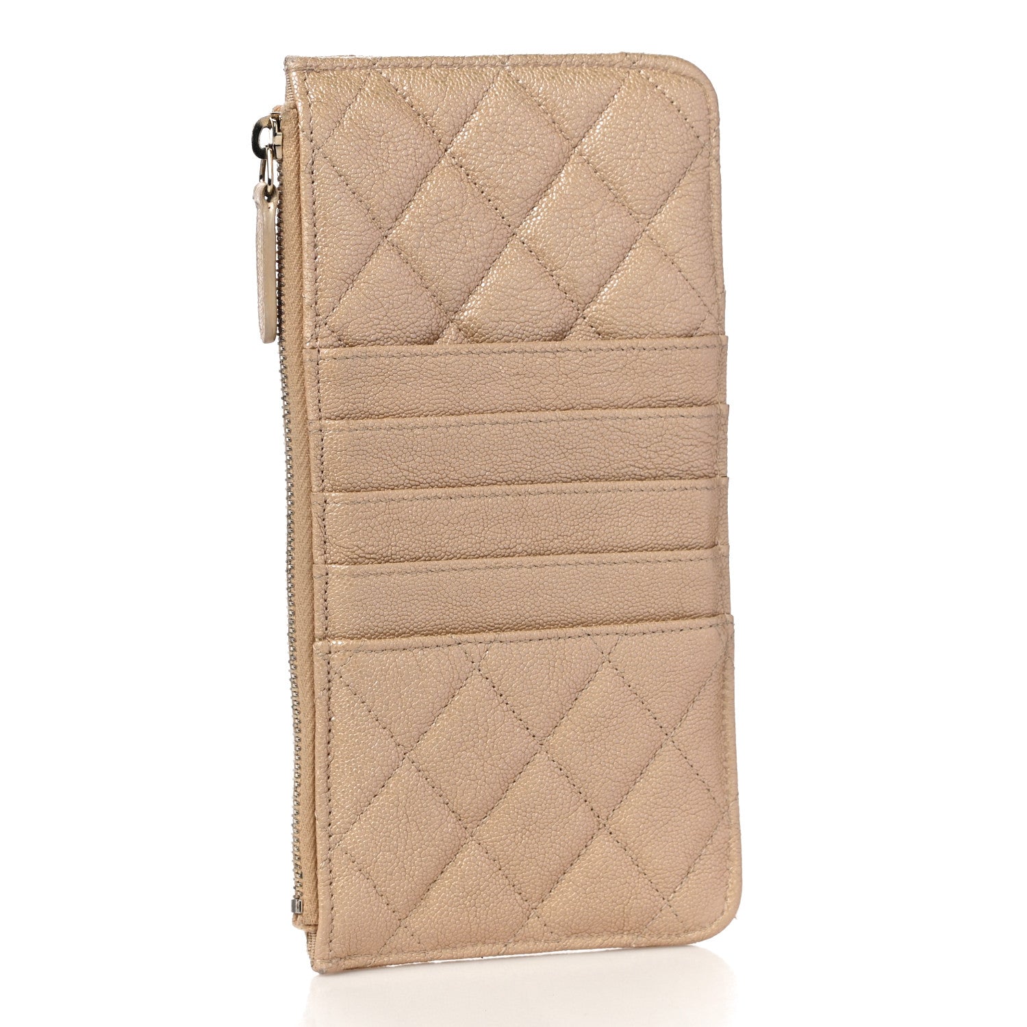 Chanel Iridescent Caviar Quilted Classic iPhone Pouch Dark Beige 3 of 10