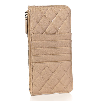 Chanel Iridescent Caviar Quilted Classic iPhone Pouch Dark Beige 3 of 10