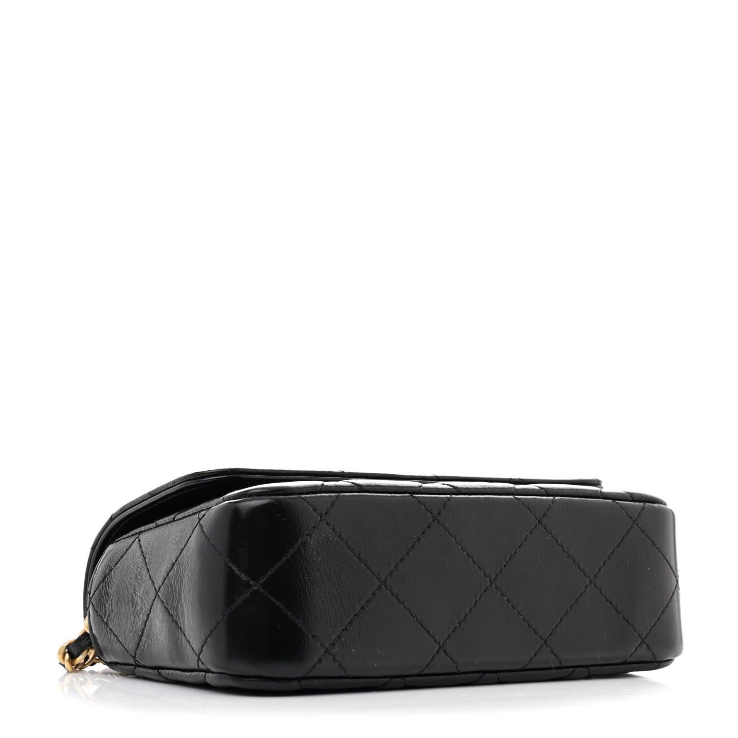 Chanel Shiny Lambskin Quilted Top Handle Flap Black 4 of 11