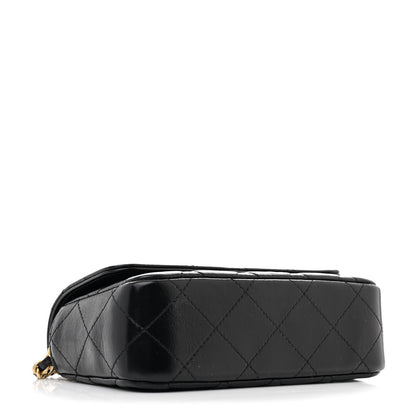Chanel Shiny Lambskin Quilted Top Handle Flap Black 4 of 11