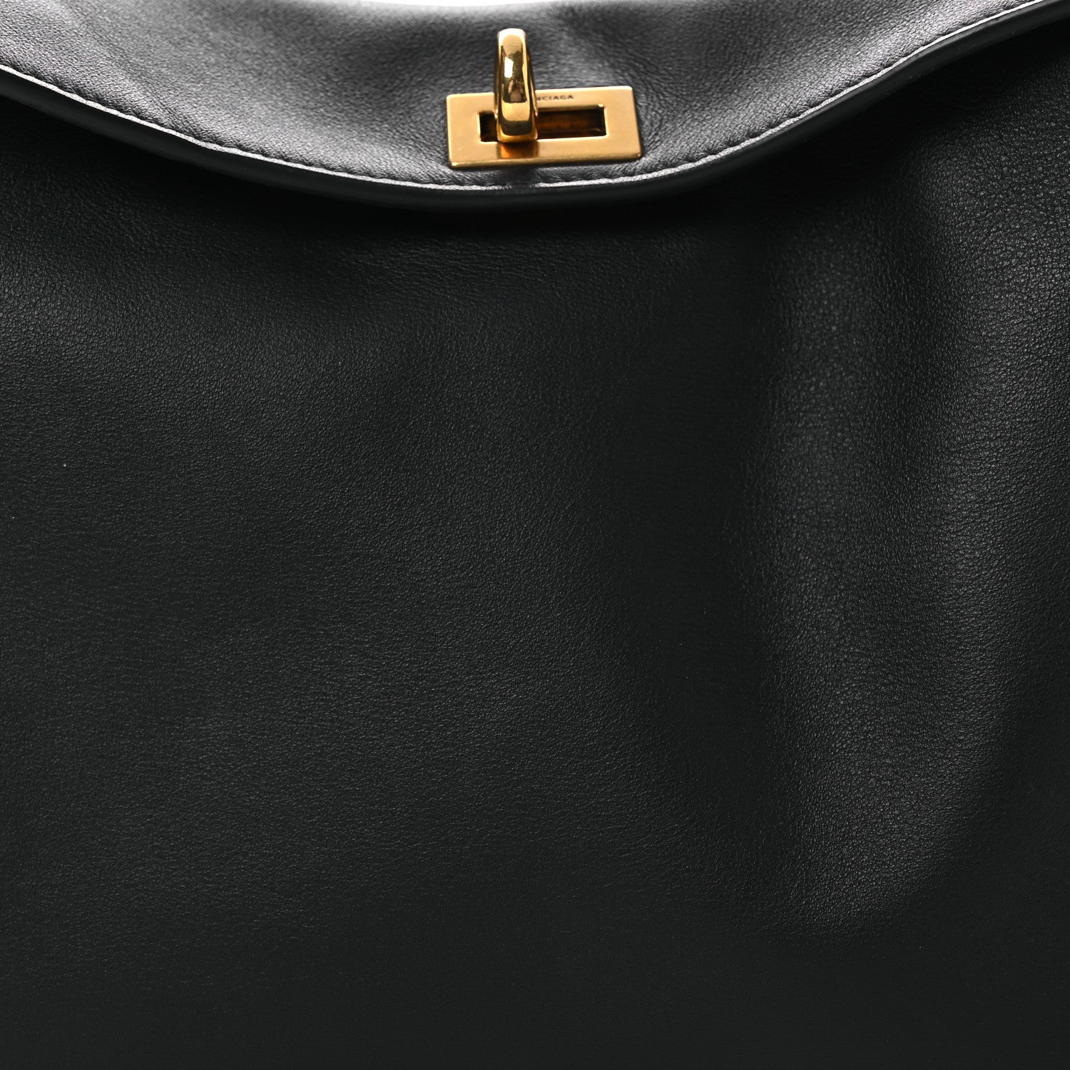 Balenciaga Natural Smooth Calfskin Mini Rodeo Top Handle Handbag Black 7 of 9