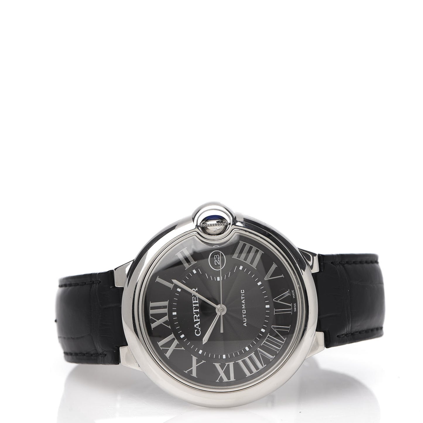 Stainless Steel Alligator 42mm Ballon Bleu De Automatic Watch Black