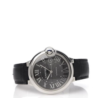 Cartier Stainless Steel Alligator 42mm Ballon Bleu De Automatic Watch Black 3 of 9