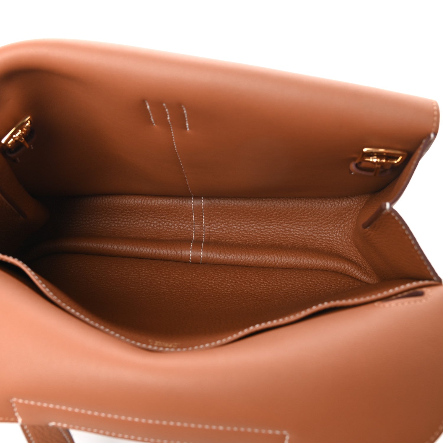 Hermes Taurillon Clemence Halzan 31 Gold 5 of 9
