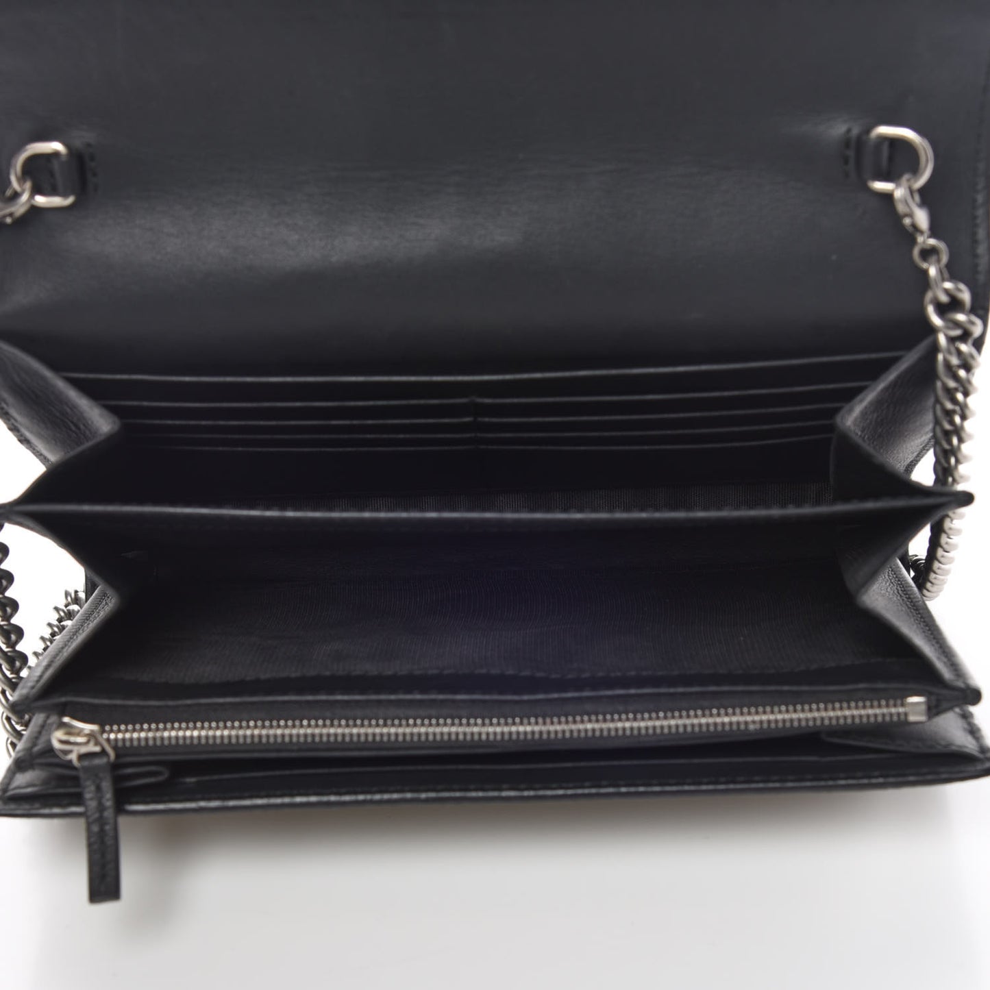 GG Supreme Monogram Mini Dionysus Chain Wallet Beige Black